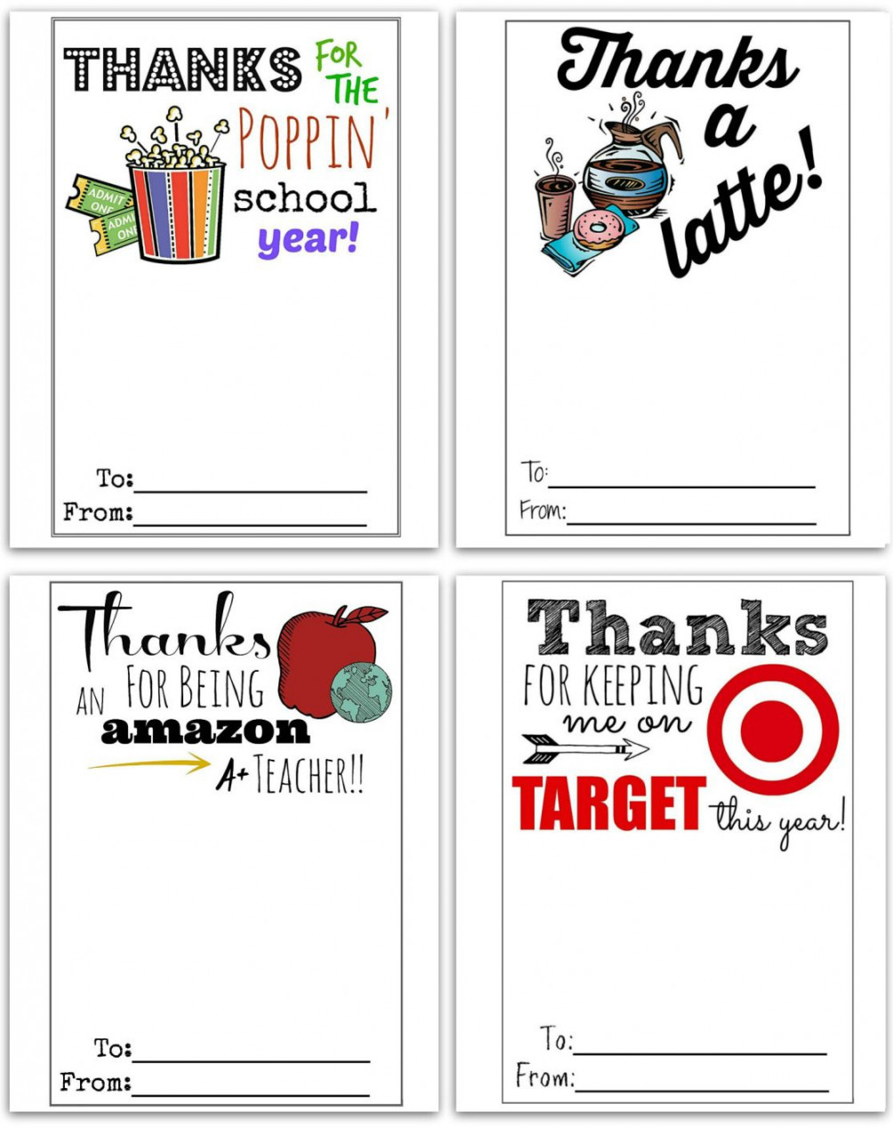 FREE Printable Gift Card Holders for Teacher Gifts – HipSave