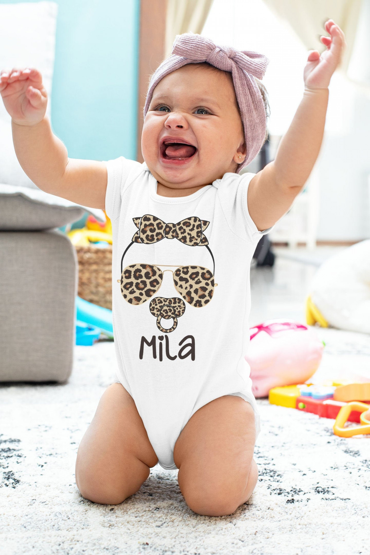 funny baby bodysuit , funny baby girl bodysuits , funny baby clothes , baby  clothes , baby shower gift , baby girl gifts , leopard gift baby