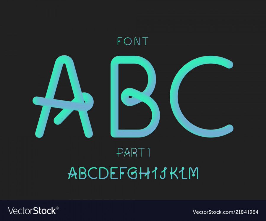 Grade  font alphabet letters Royalty Free Vector Image