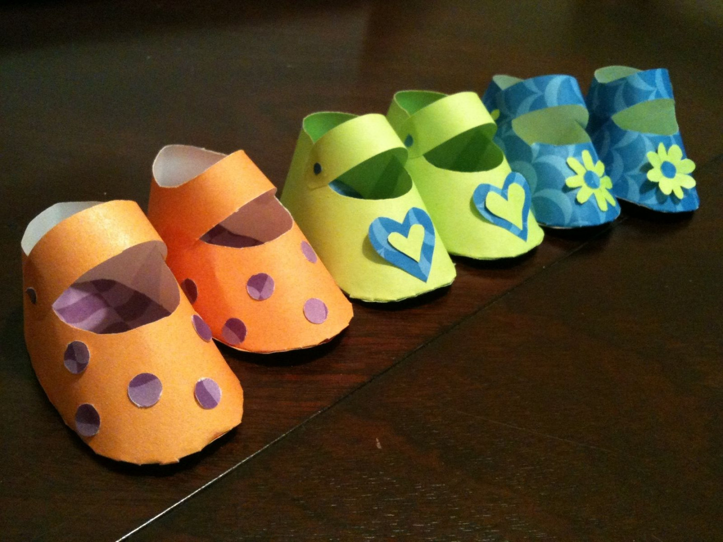 Hand Crafted Custom Party Favors Decorations Paper Baby Shoes For