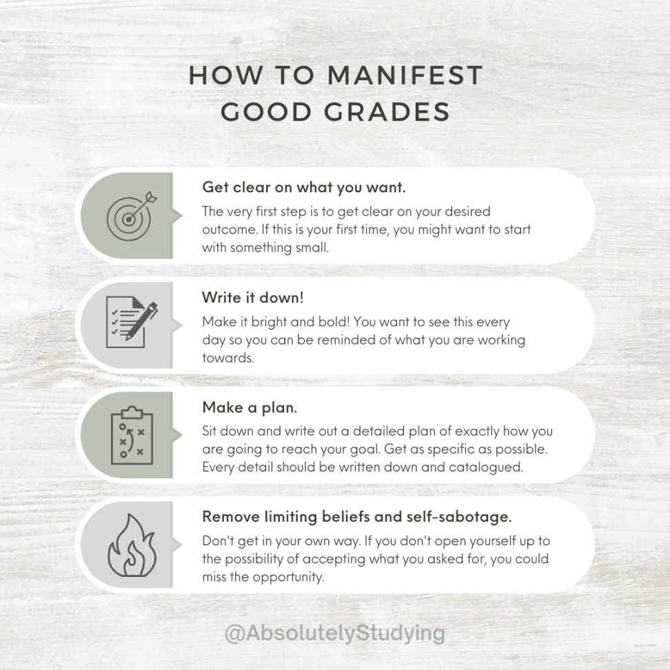 How to Manifest Good Grades in  Simple Steps — Absolutely Studying