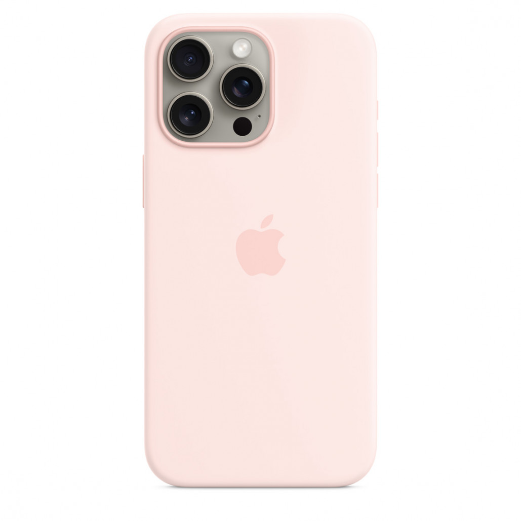 iPhone  Pro Max Silikon Case mit MagSafe – Hellrosa