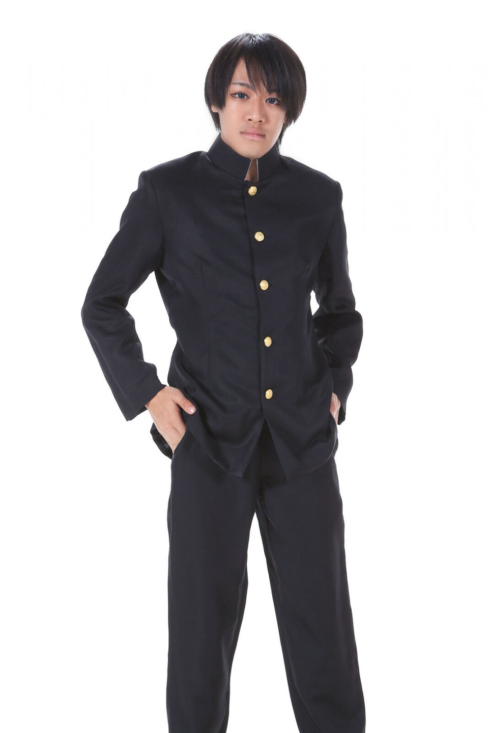 Japanese Anime Cosplay Costume Black Male Formal School Uniform