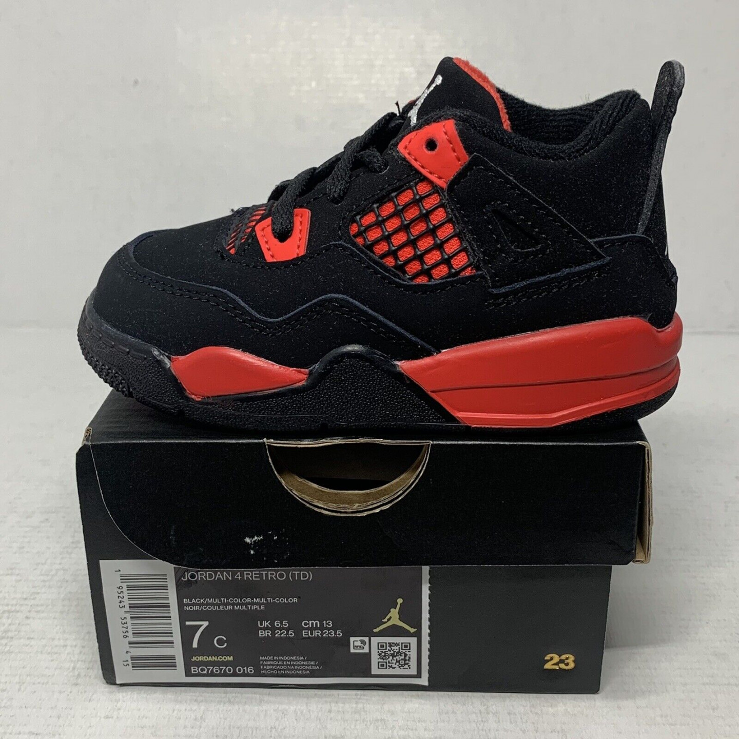 Jordan  Red Thunder Kleinkind Größe c Neu BQ60- Air Jordan Retro  Baby Kle