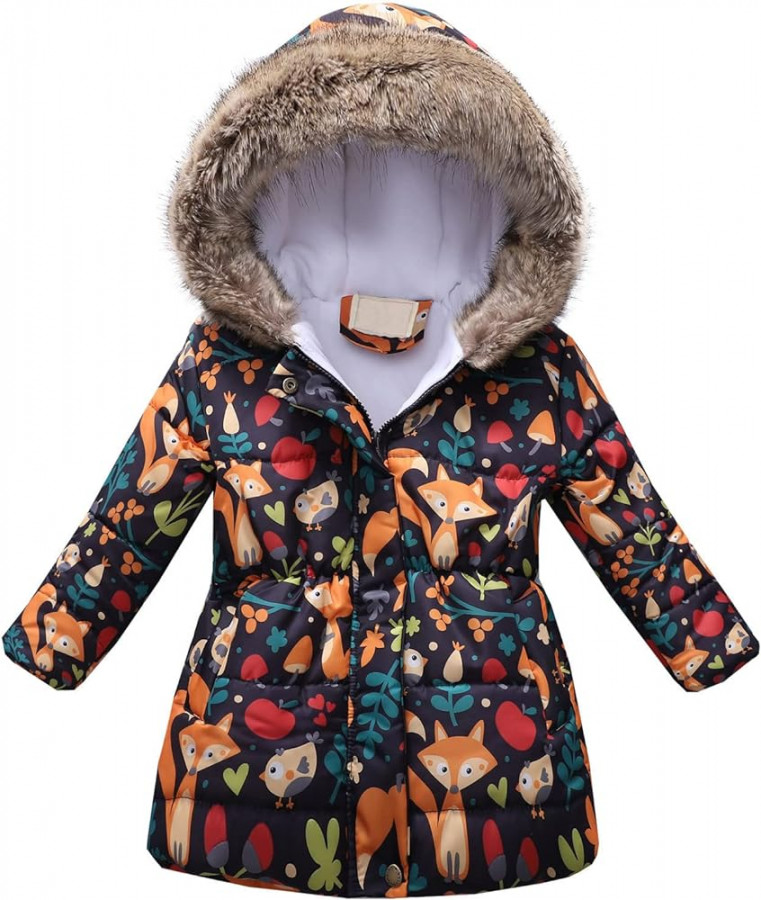 Kids Girls Winter Jacket Baby Winter Thick Warm Hooded Windproof Coat  Outwear Jacket Clothes Fashion Clothes A-