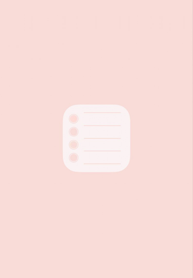 Light Pink Reminders App Cover  Iphone app design, Ios app icon