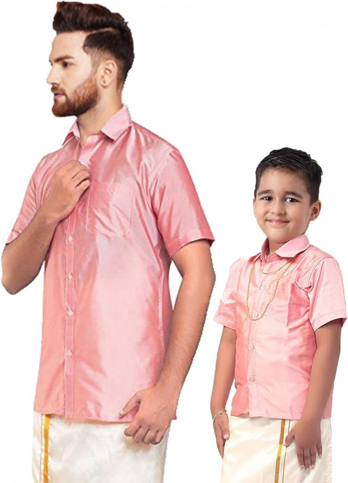 Matching Shirts for Dad and Son (M x - Years, Light Pink)