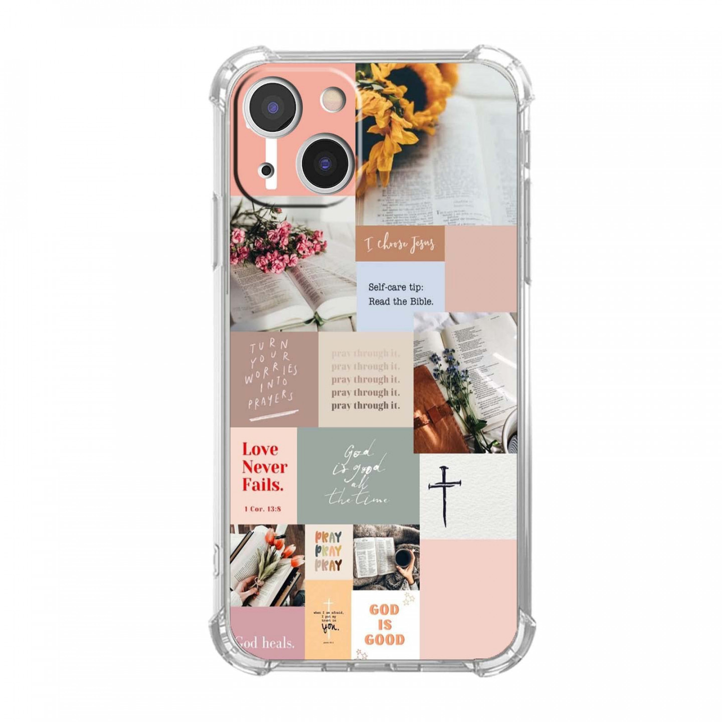 mehidpur Bible Verse Collage Case for iPhone , Christian Positivity Jesus  Quote Case for Women Men, Unique Trendy Soft TPU iPhone  Case Cover