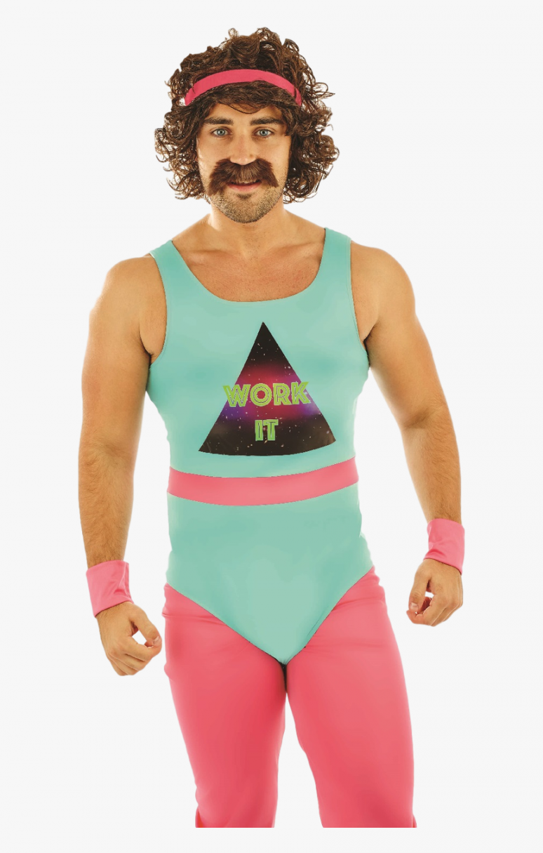 Mens s Workout Fancy Dress Costume - s Aerobics Costume Men