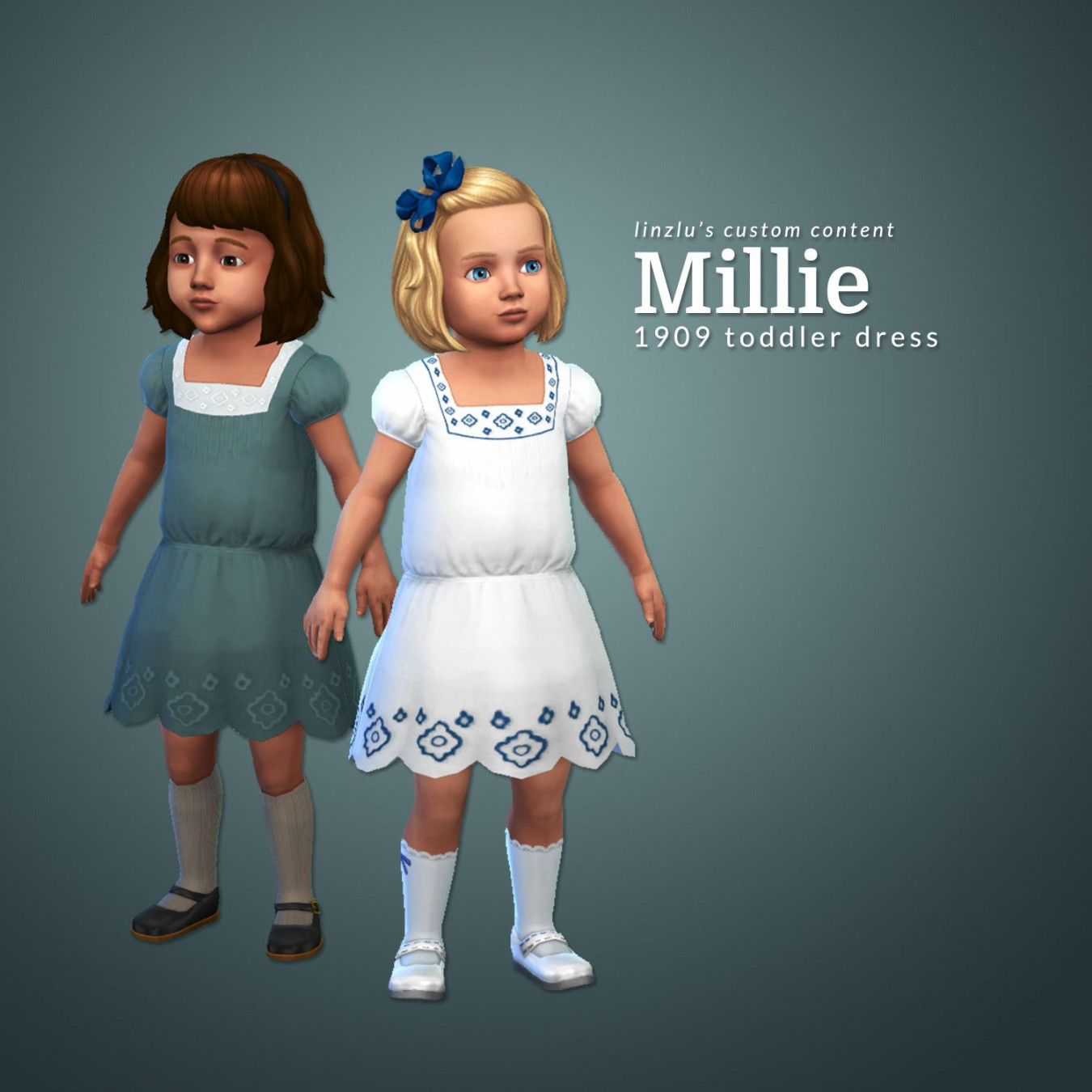 Millie   toddler dress  Sims  cc kids clothing, Sims