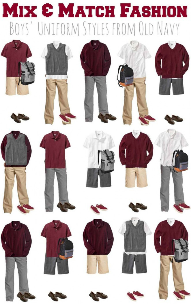 Mix & Match School Uniforms for Boys  School uniform outfits