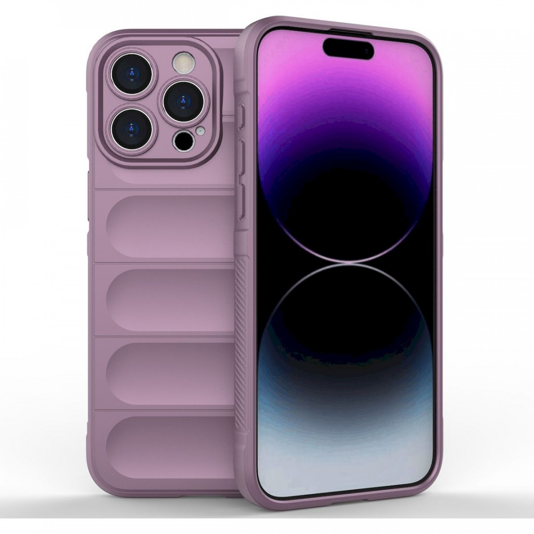 Mobigear Bumpy - Apple iPhone  Pro Max Hülle Flexibles TPU Backcover -  Lila