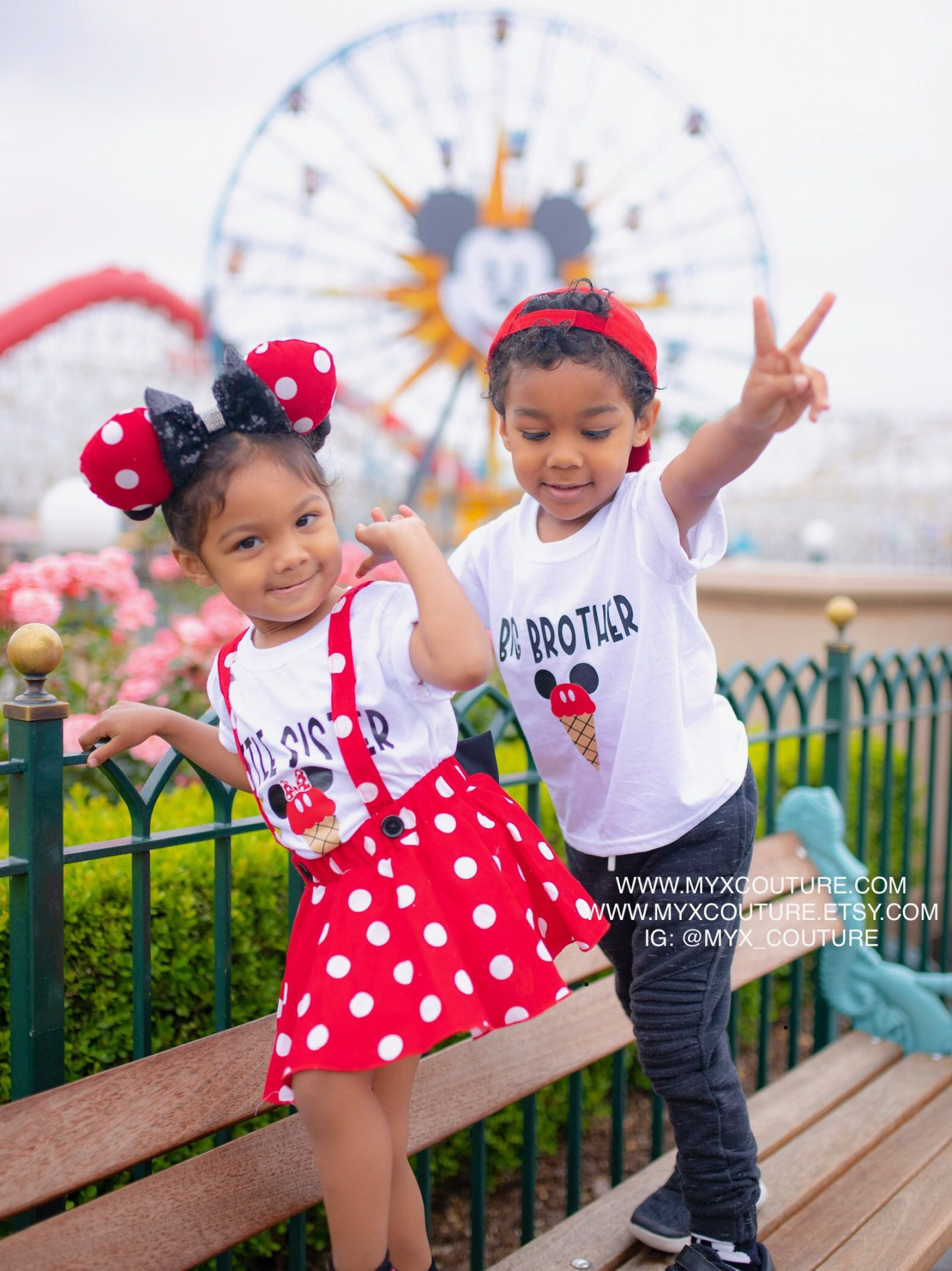 Modern Minnie Mouse inspired birthday outfits Disneyland baby