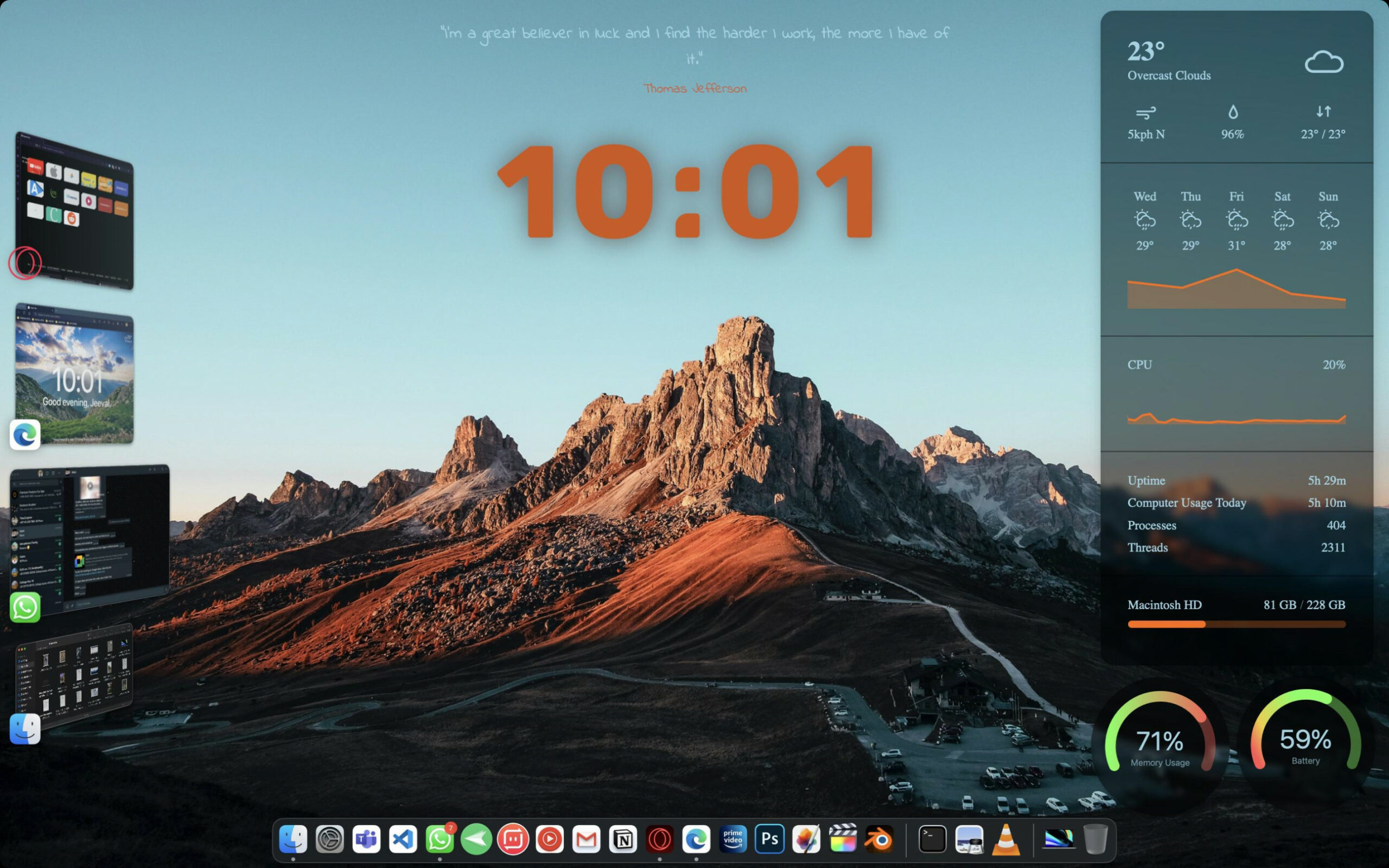 My current macOS Home Screen Setup! : r/MacOS