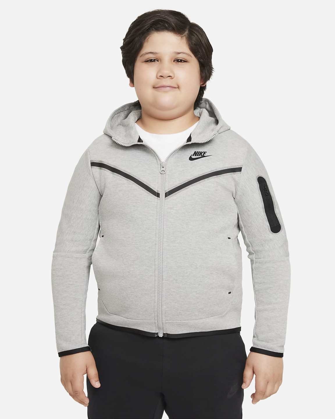 Nike Sportswear Tech Fleece Hoodie mit durchgehendem Reißverschluss für  ältere Kinder (Jungen) (erweiterte Größe)