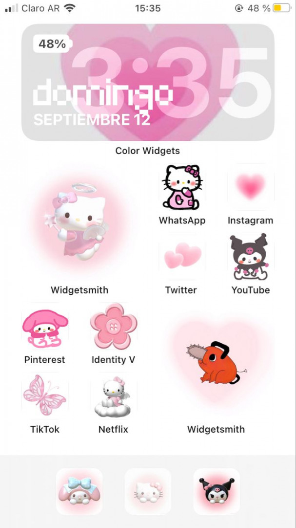 Pink Sanrio Hello Kitty Home Screen!