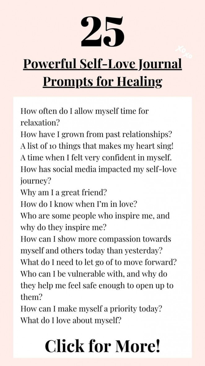 Powerful Self-Love Journal Prompts For Healing  Journal