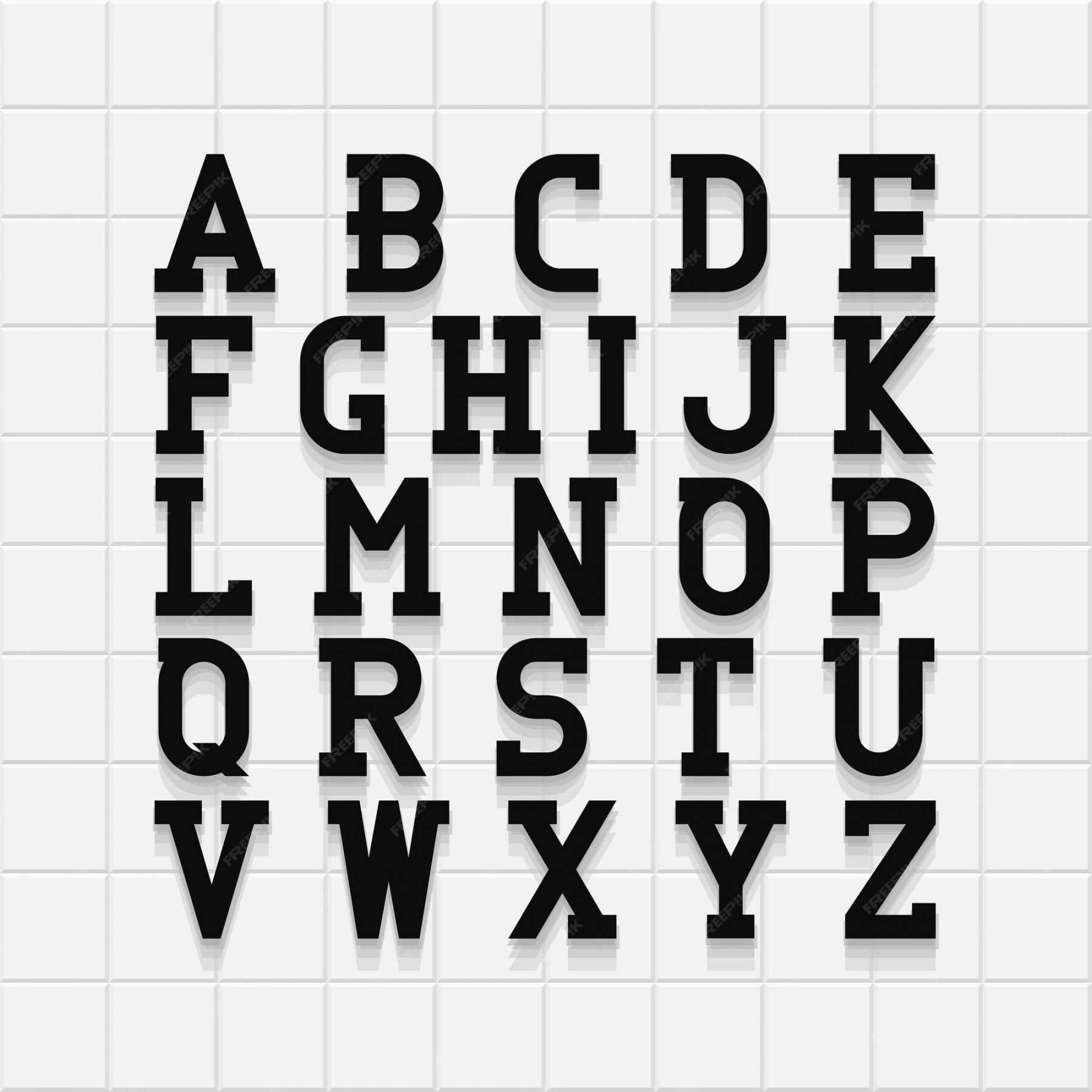 Premium Vector  Bold vintage font vector english alphabet black