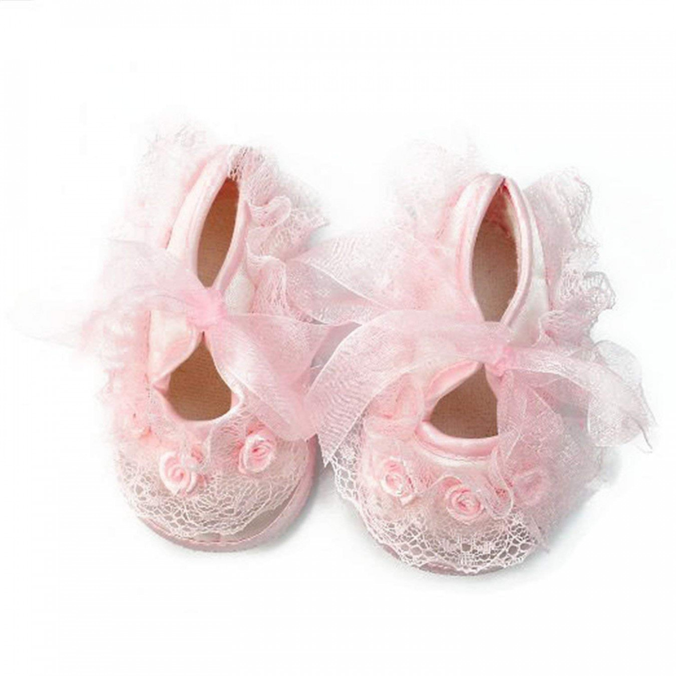 Princess Non Slip Newborn Toddler Girls Beautiful Lace Up Shoes