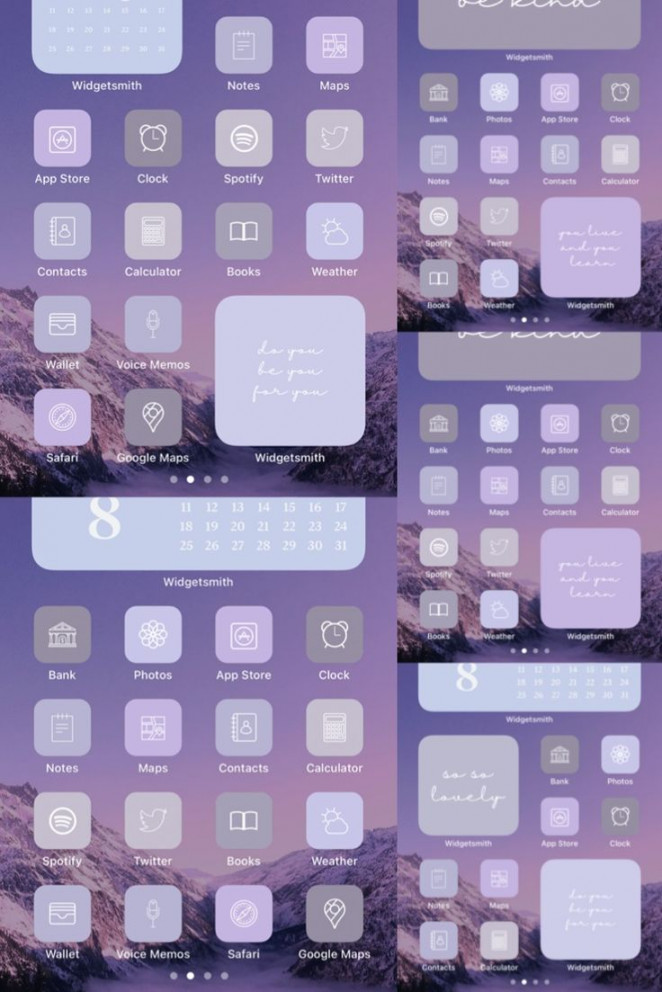 Purple Lavender Lilac Aesthetic  iPhone Ios /ios  App Icons