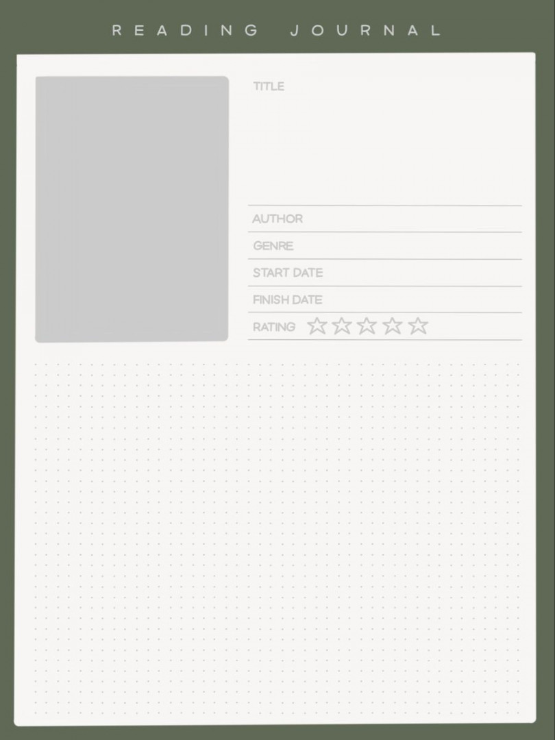 Reading Journal GoodNotes Template Free  Book review template