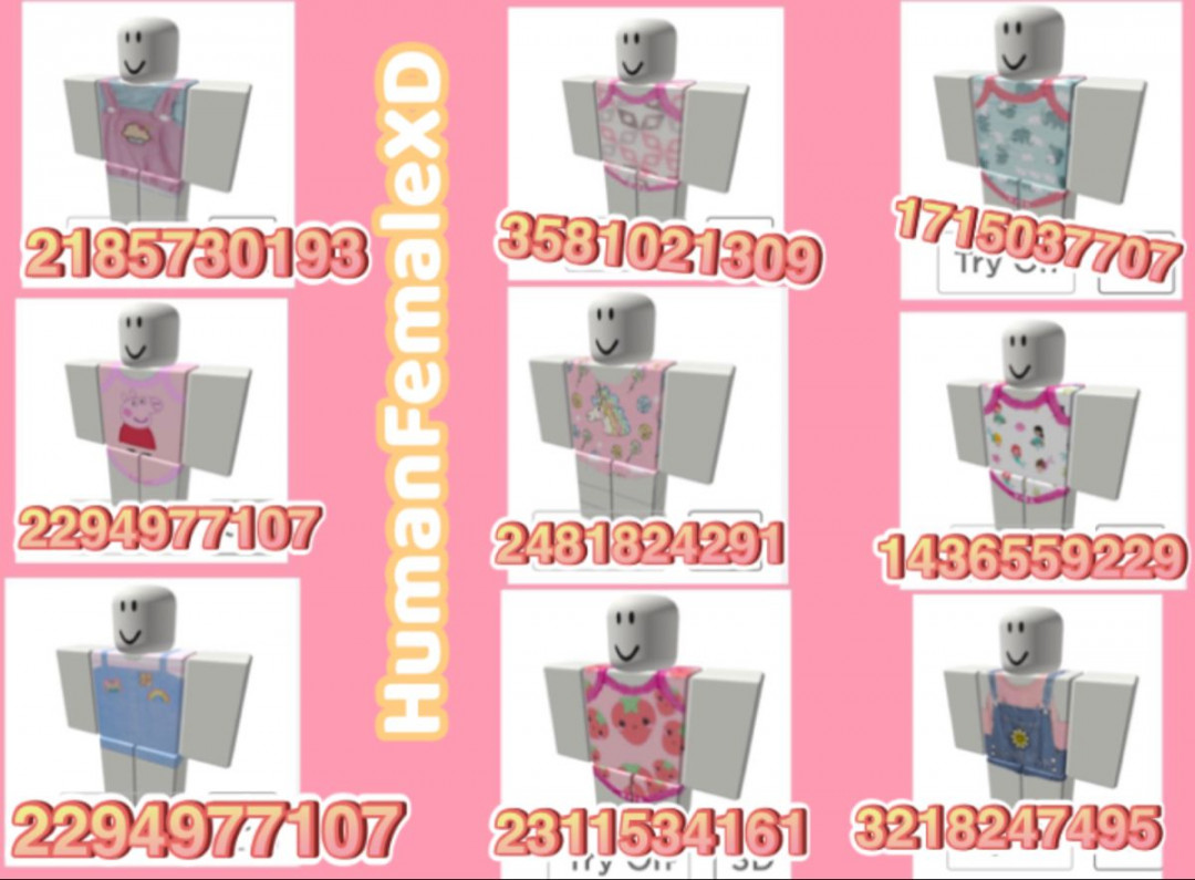 Roblox Baby Girl Clothing Codes ✨  Roblox codes, Baby fits, Roblox