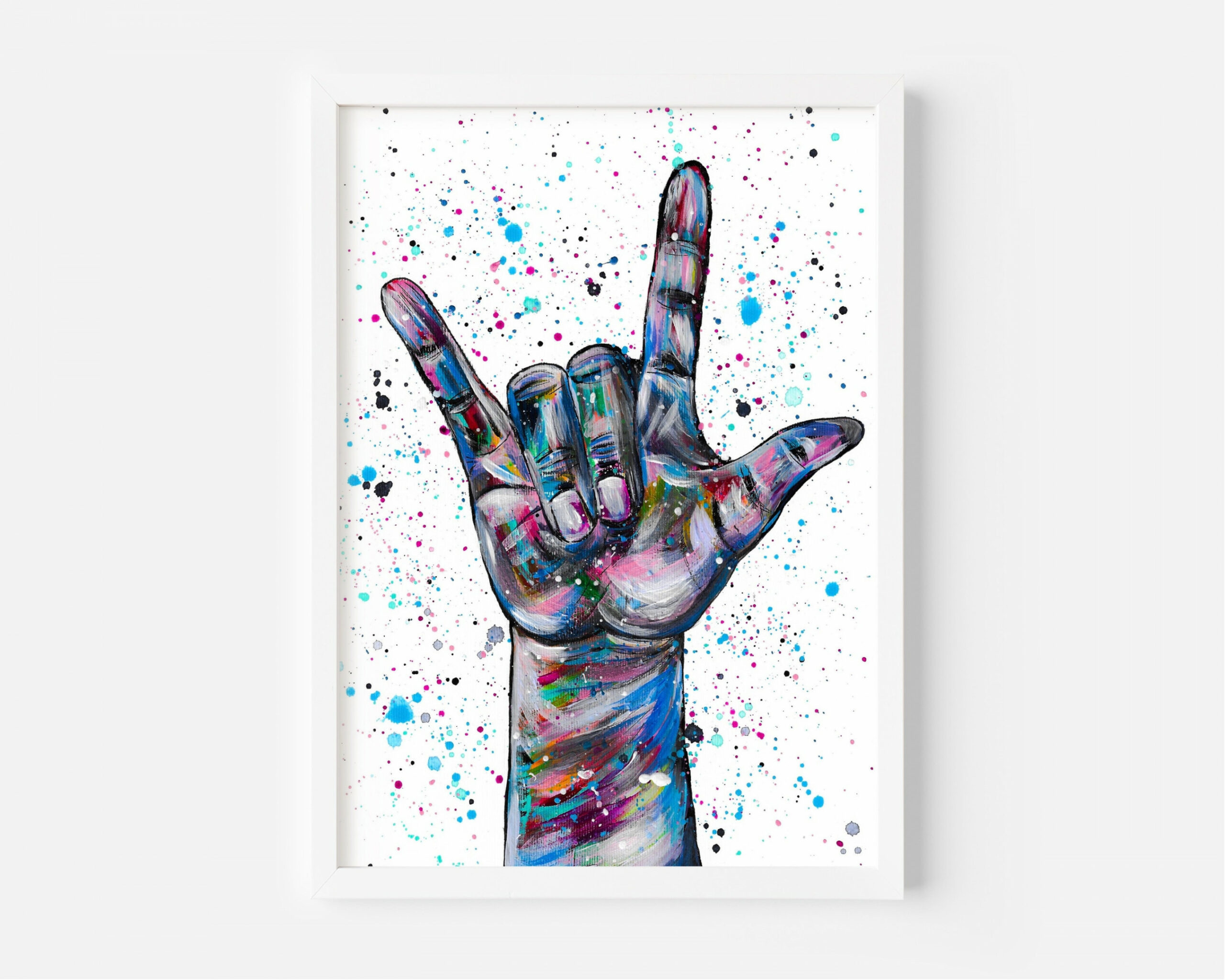 Sign Language Art Print I Love You Love You Art Gift for - Etsy