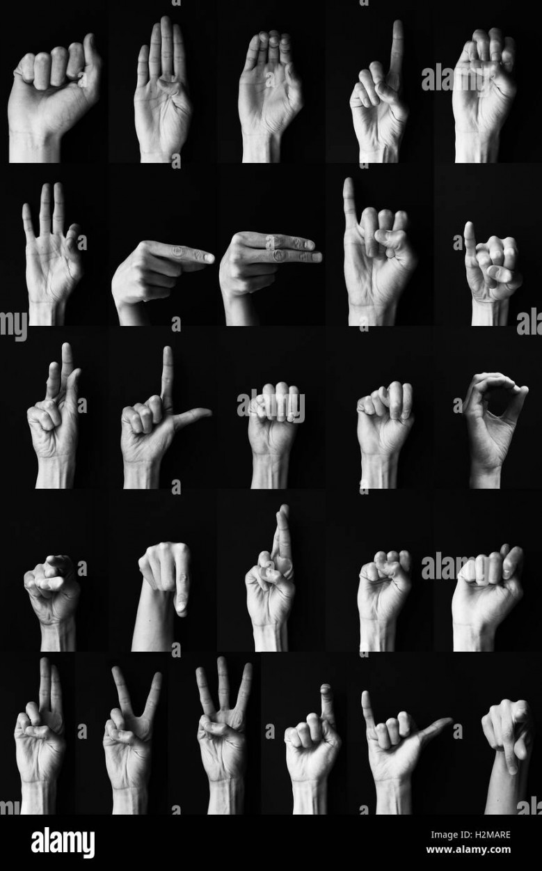 Sign language hands hi-res stock photography and images - Alamy