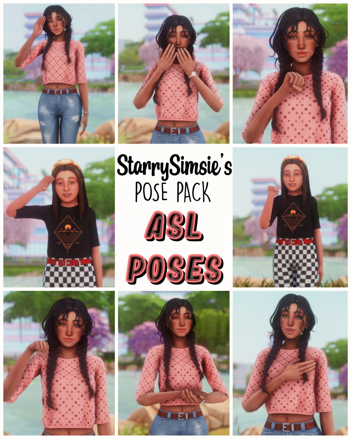 TS Poses — starrysimsie: Hey everyone! Here is my ASL