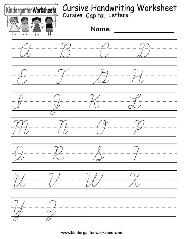 Uppercase Cursive Tracing Worksheet  Cursive handwriting