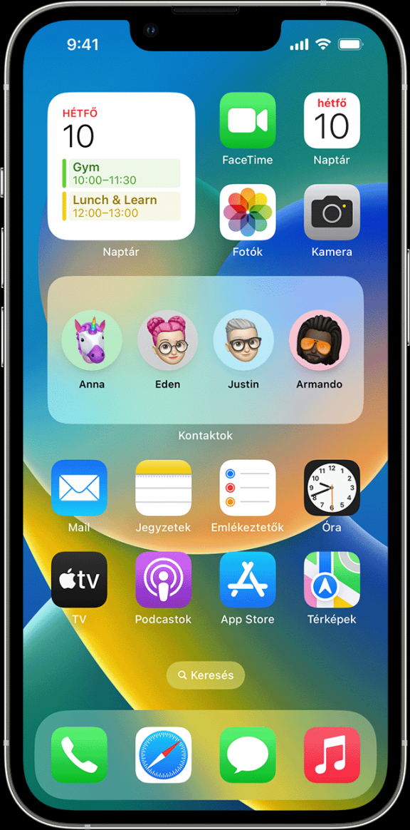 Widgetek hozzáadása és szerkesztése iPhone-on - Apple Támogatás (HU)