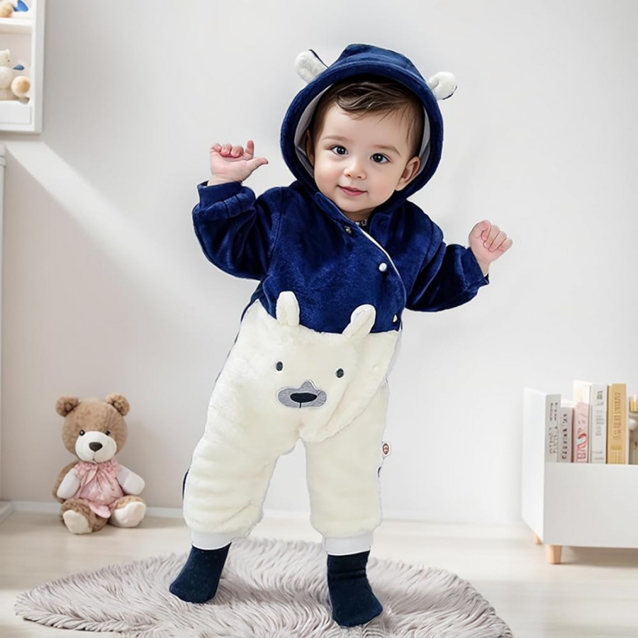 WYTbaby Baby Overall Winter Schneeanzug Baby Flanell Wärmer Winter Overalls  Jumpsuit für Jungen Mädchen