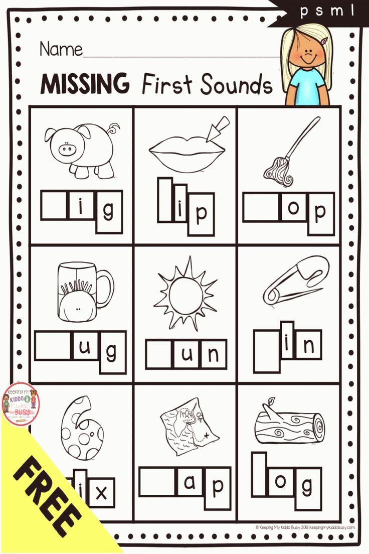 Themed 19 Kindergarten Missing Sounds Worksheets