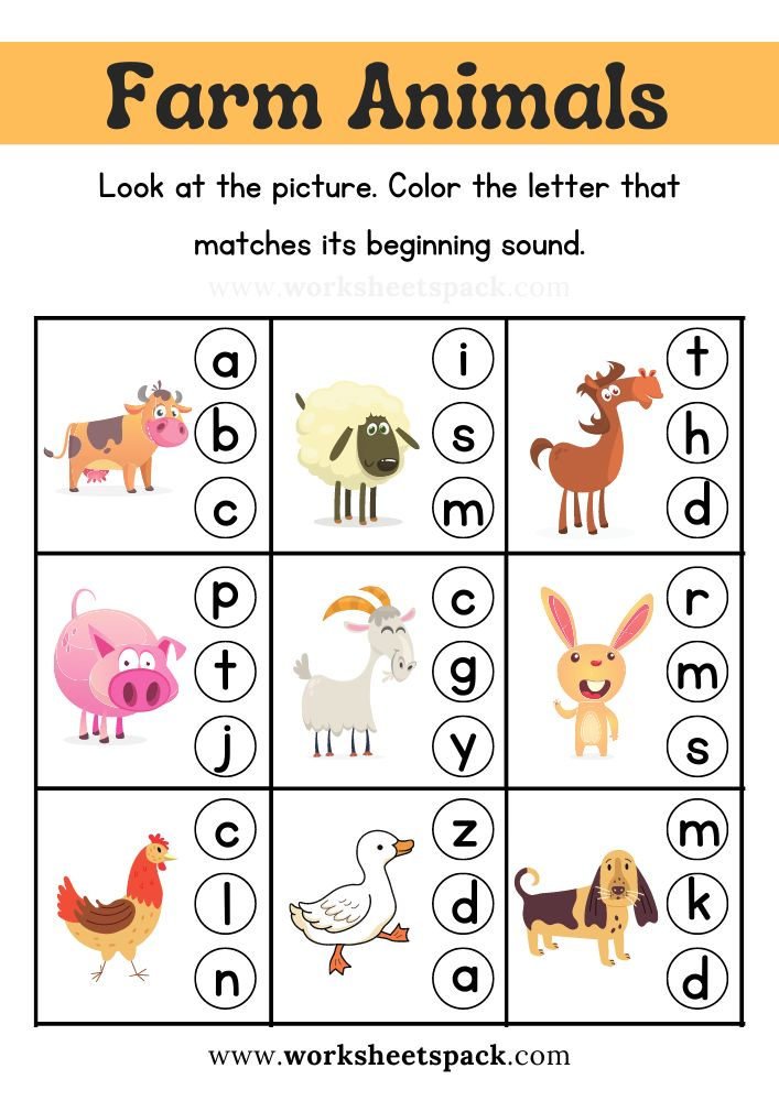 20 Animals And Their Sounds Worksheets Kindergarten