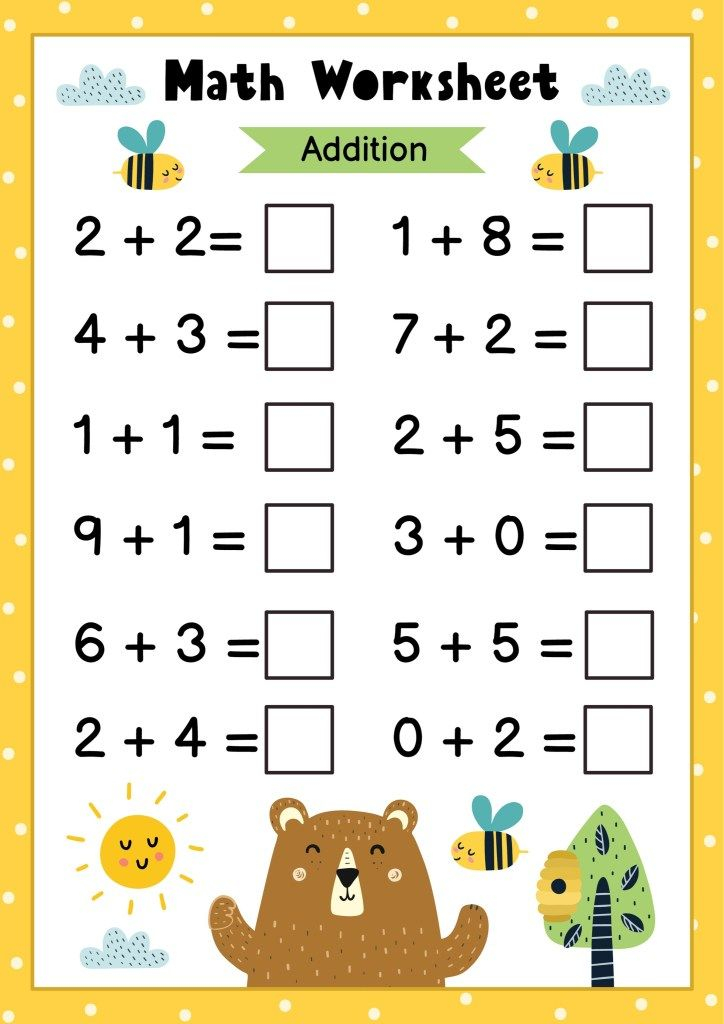 20 Easy Math Addition Worksheets