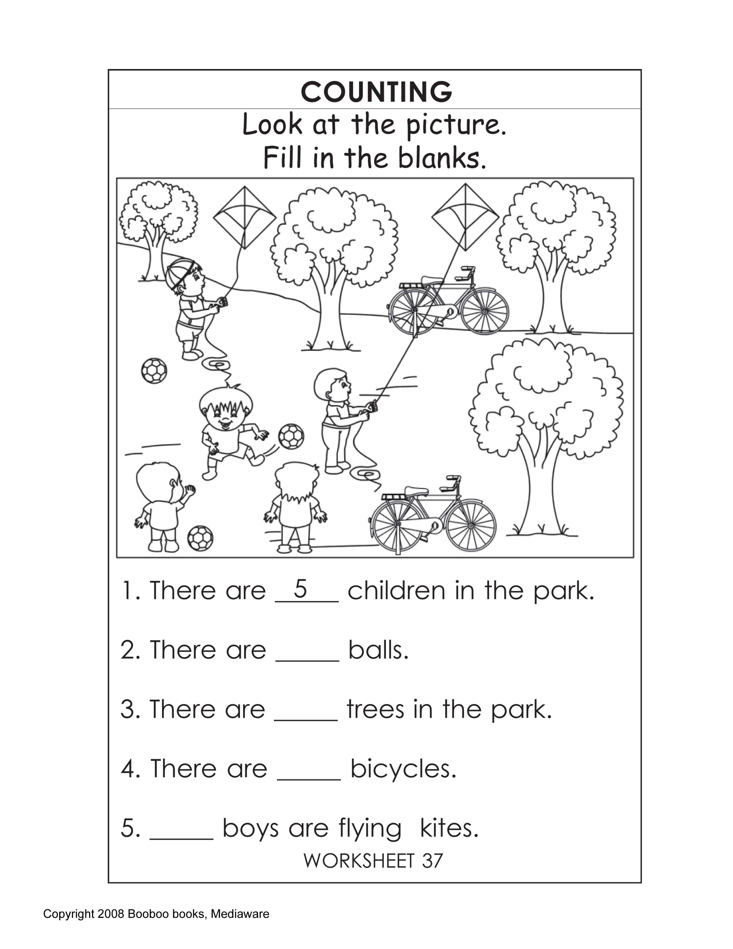 20 English Worksheets For Kindergarten Black And White