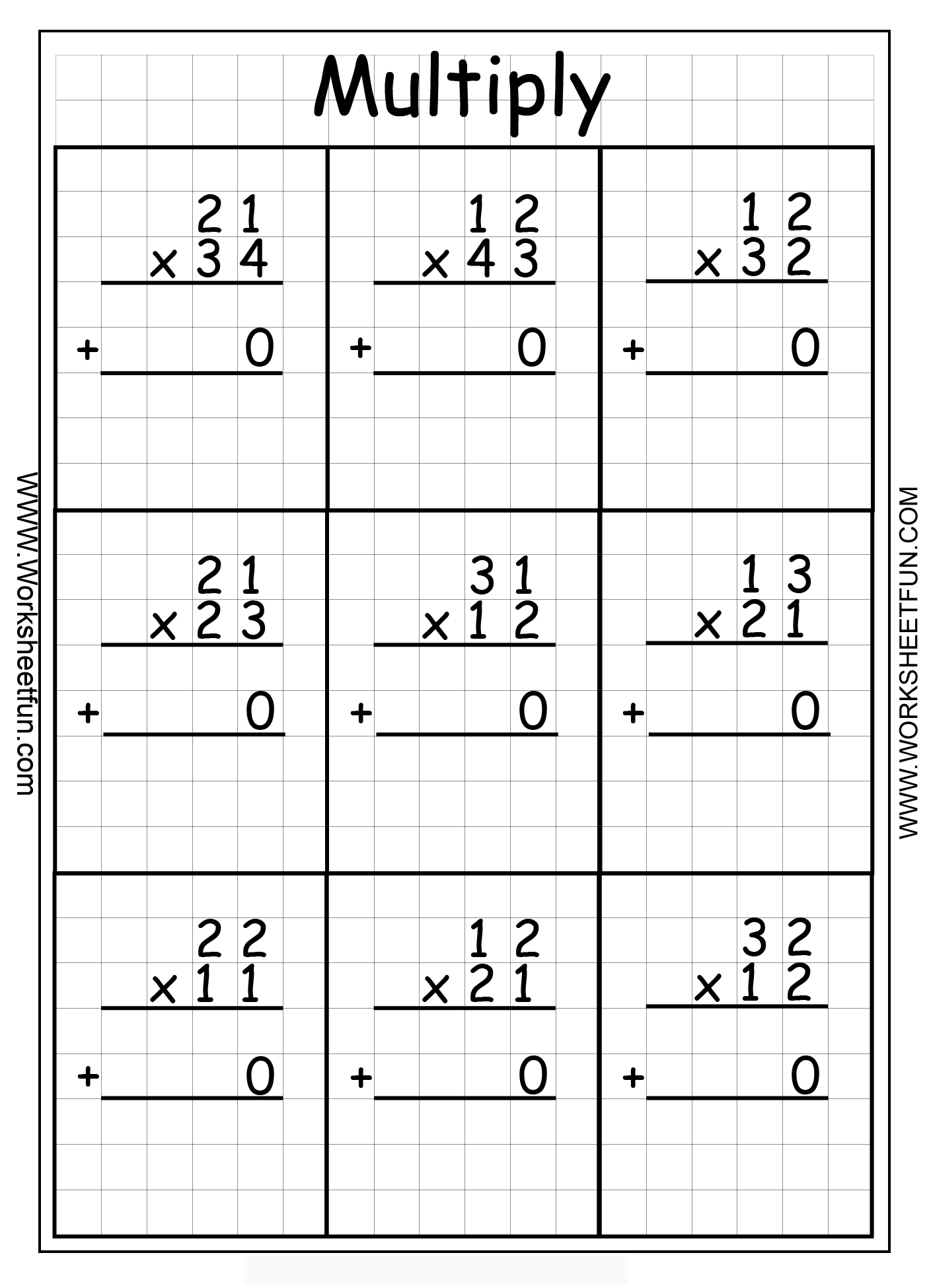 20 Multiplication 2 Worksheets Grade 1