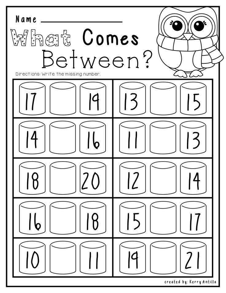 20 Numbers Worksheets Kindergarten Activities