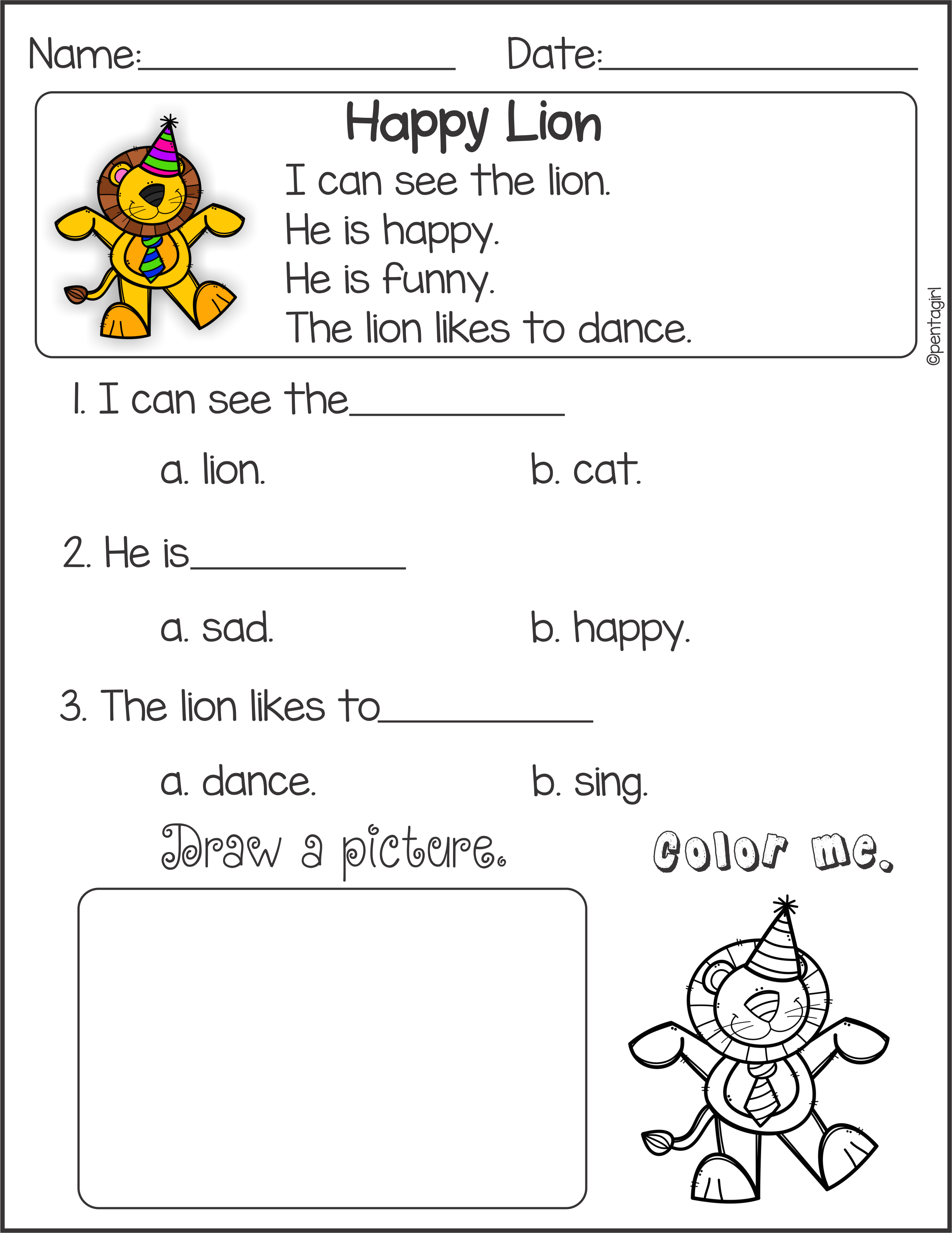 20 Printable Kindergarten Reading Worksheets