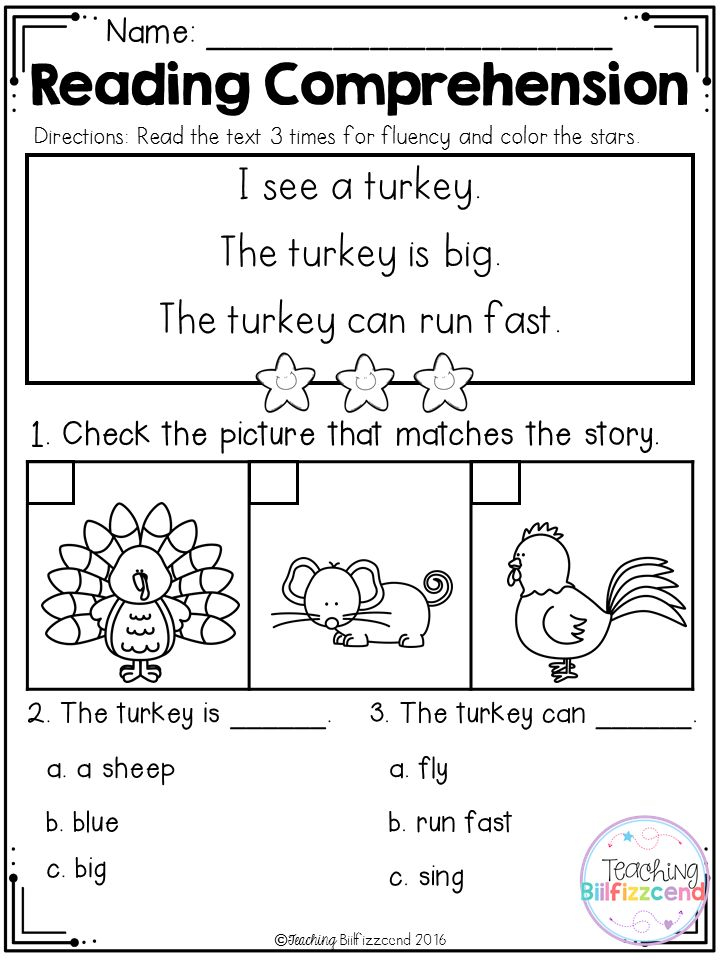 20 Printable Kindergarten Reading Worksheets