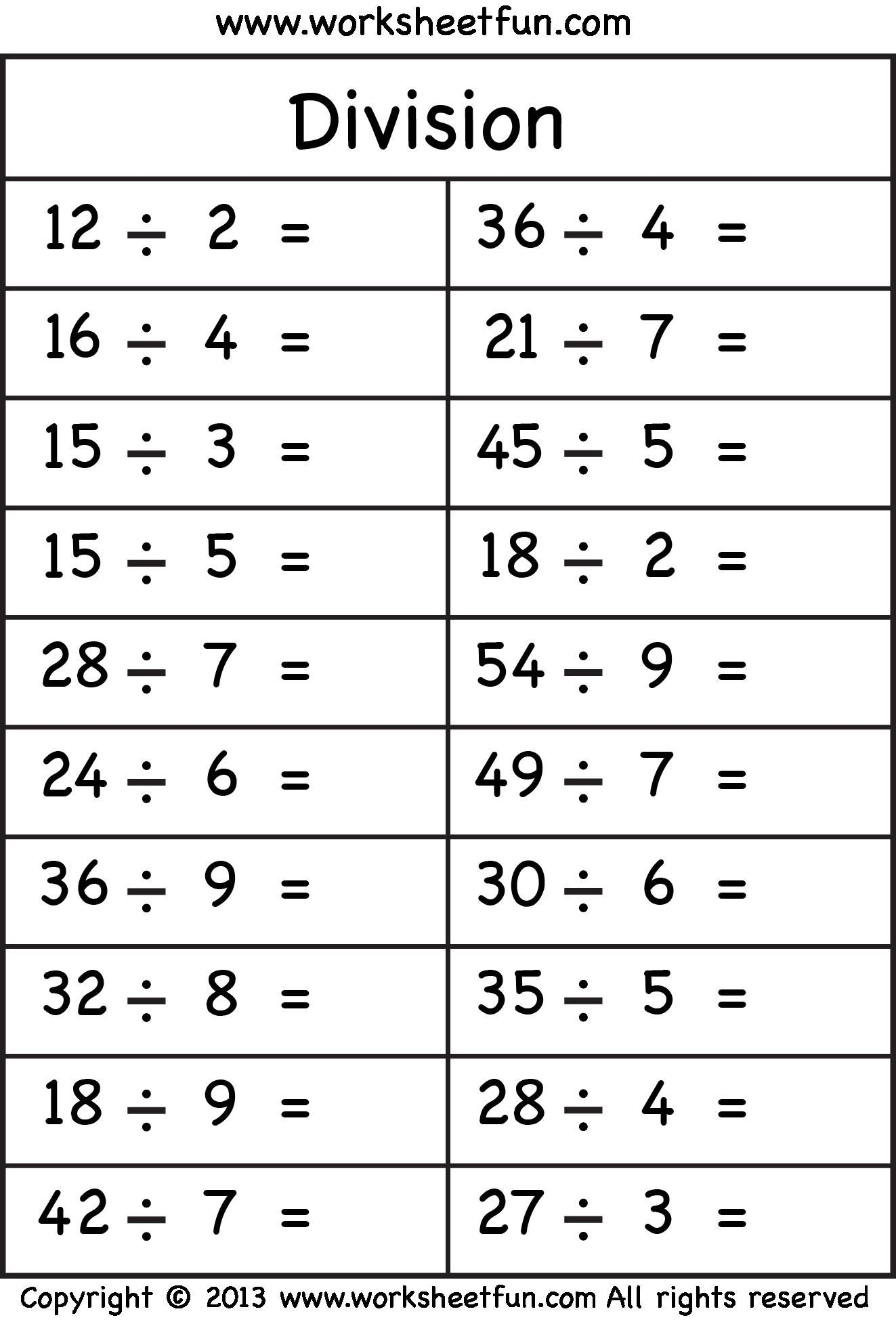 30 3Rd Grade Mental Multiplication And Division Math Worksheets