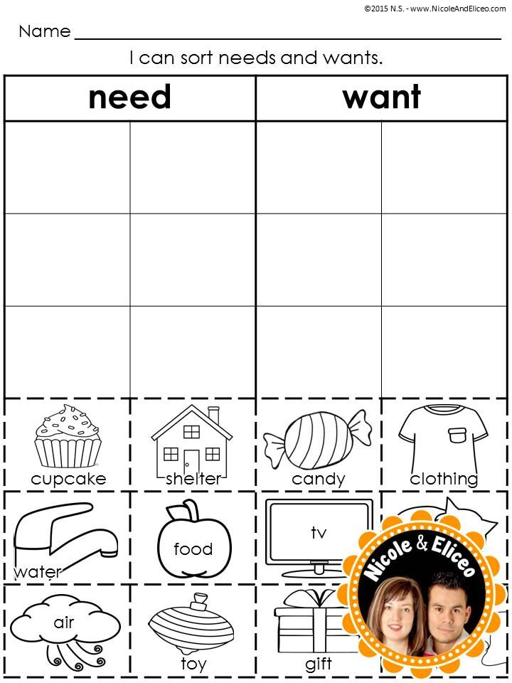 30 Basic Needs Worksheets For Kids Kindergarten