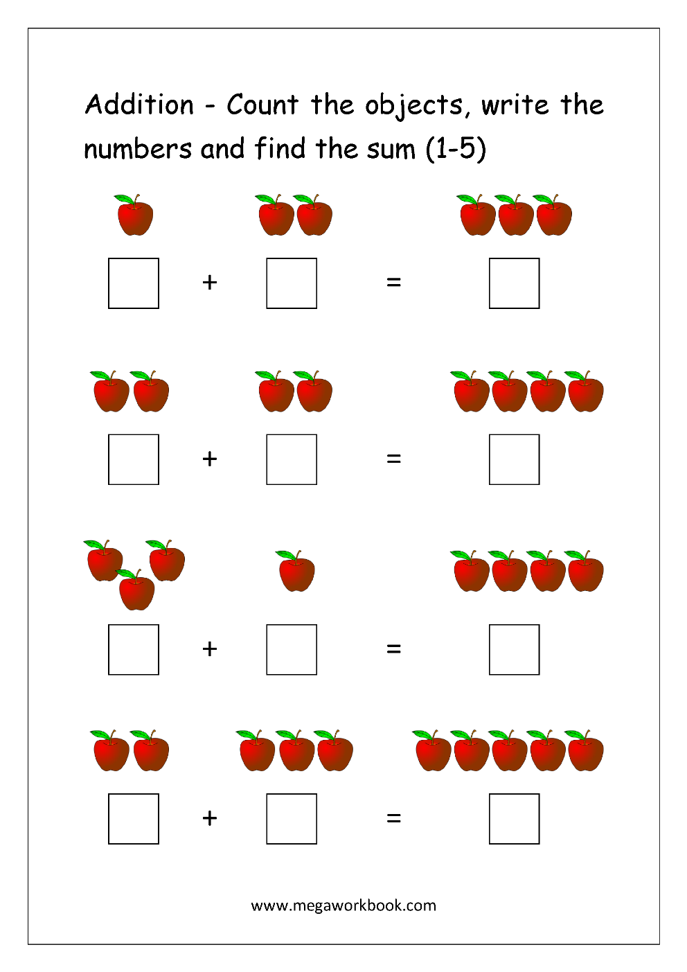 30 Easy Math Addition Worksheets