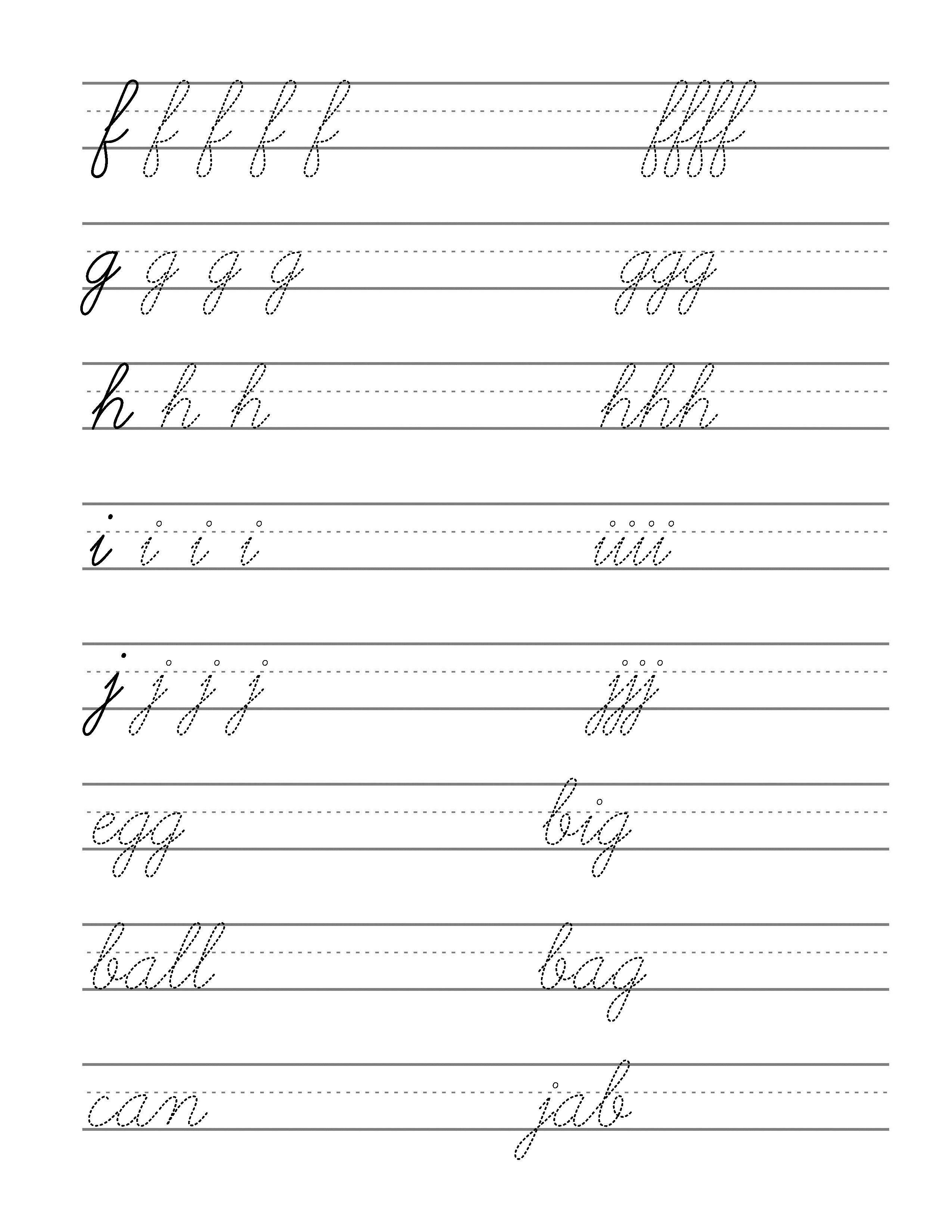 30 Handwriting Worksheets Free Printable 2Nd Grade