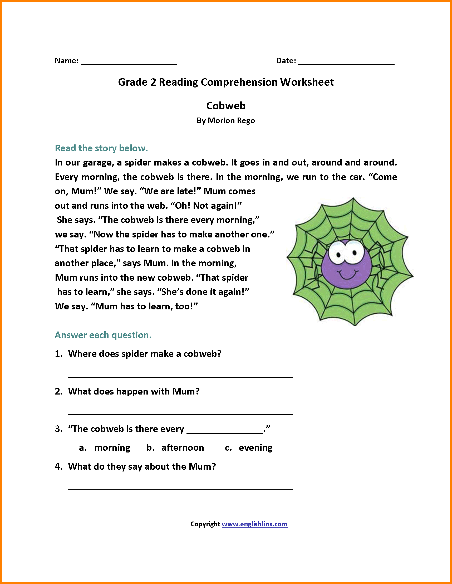 35 2Nd Grade Reading Fluency Worksheets