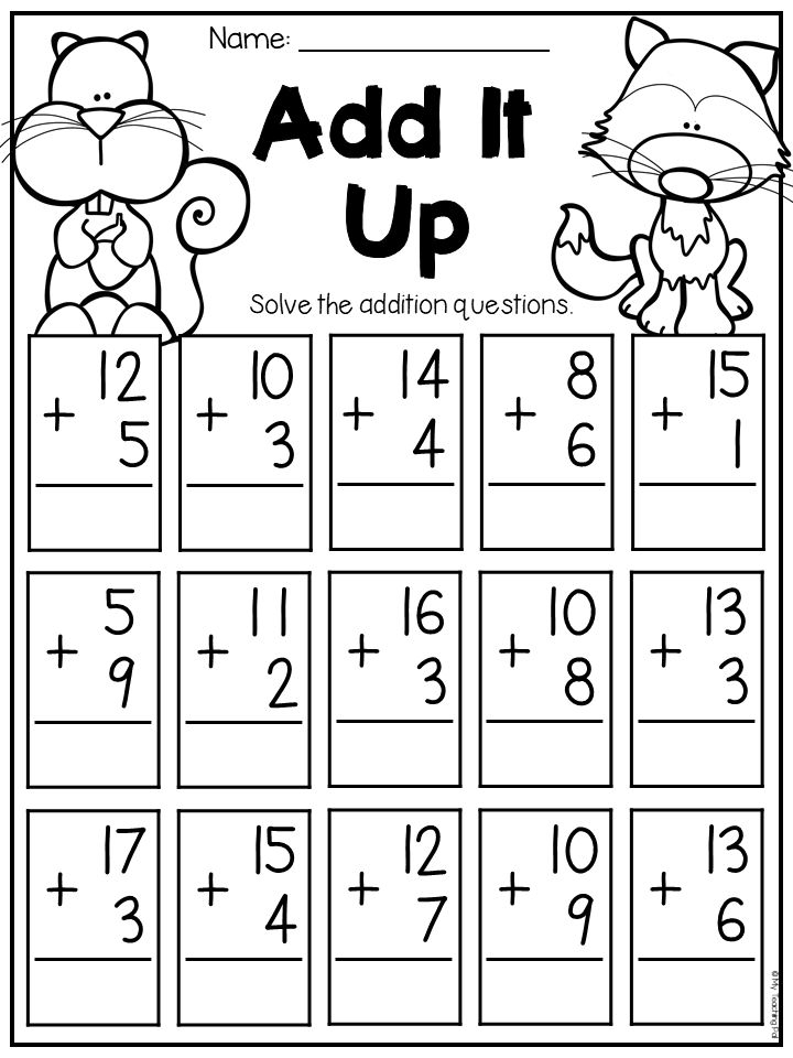 35 Grade 1 Addition Worksheets For Kids