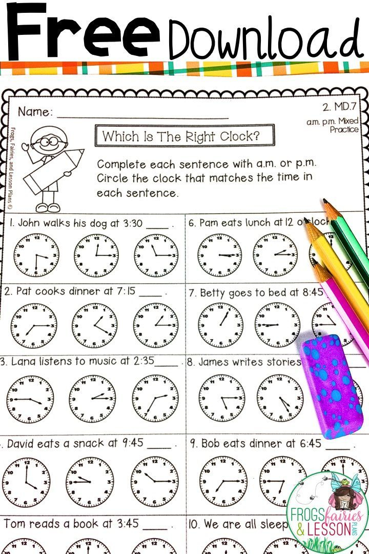 35 Grade 3 Math Worksheets Time