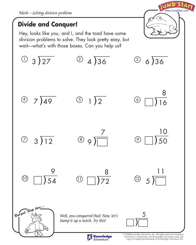 35 Math Worksheets For 4Th Grade Division