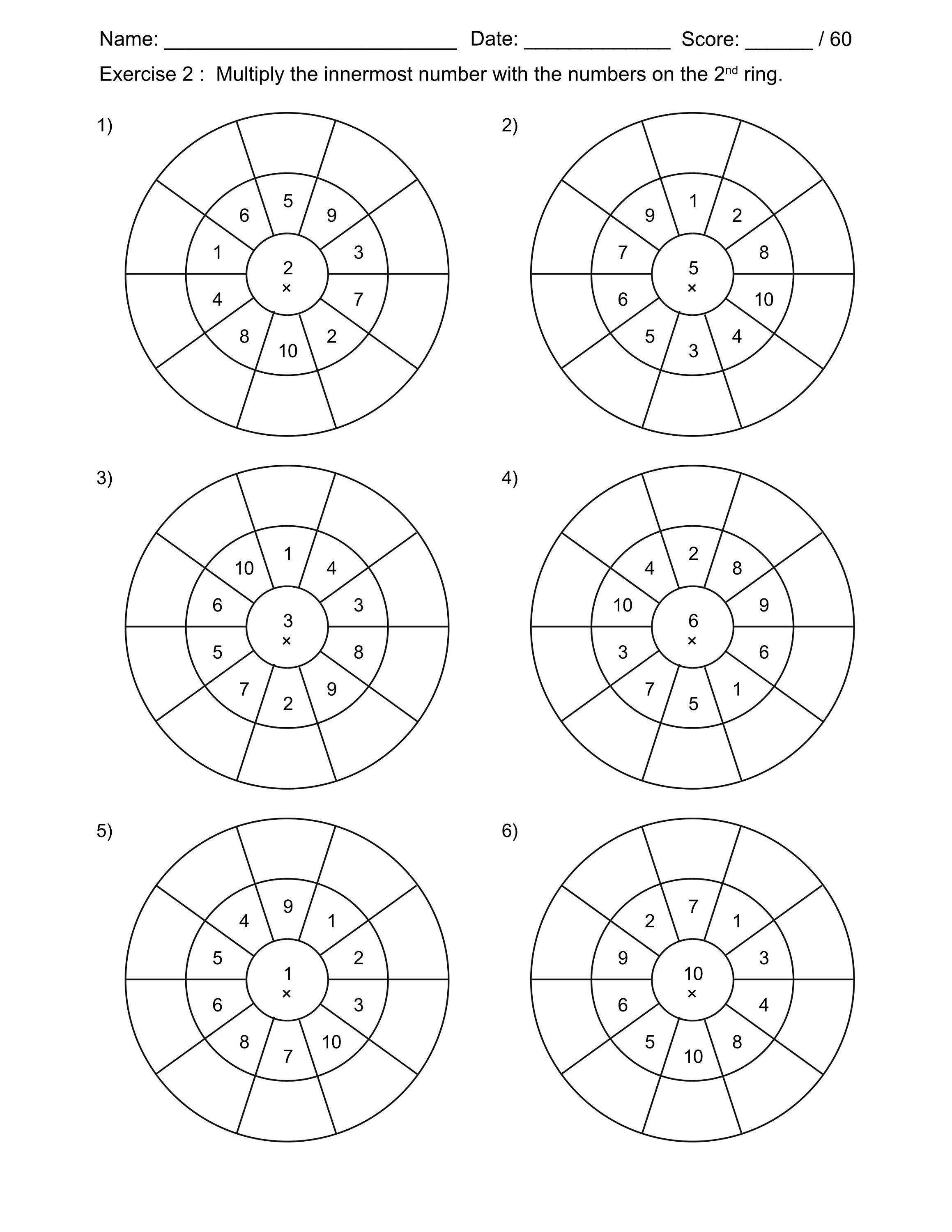 35 Multiplication Worksheets 6 To 9