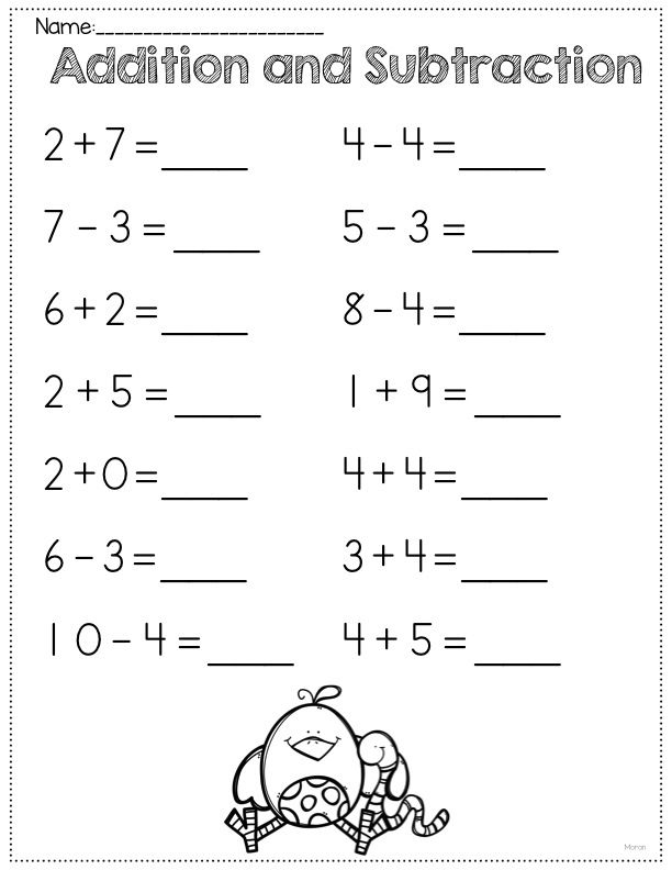 35 Subtraction Worksheets Kindergarten Free